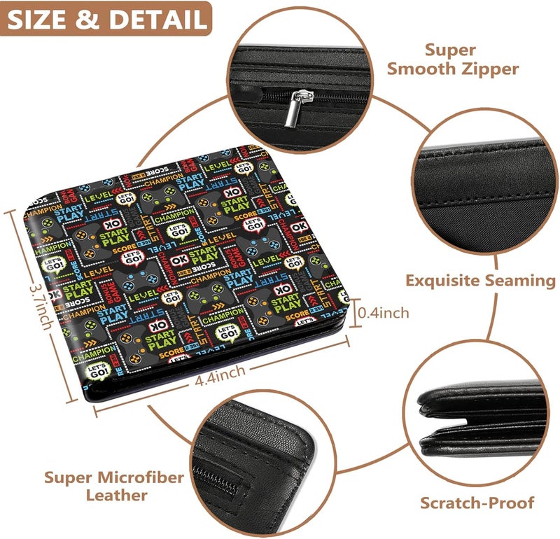 Roacap Teen Boys Wallet, Cool Wallets for Kids Son 9-12/8-10/8-12 with Card, Funny Leather Bifold Rfid Blocking Purse Coin Pocket Id Window for Men Boy Male Youth Guys - Image 2